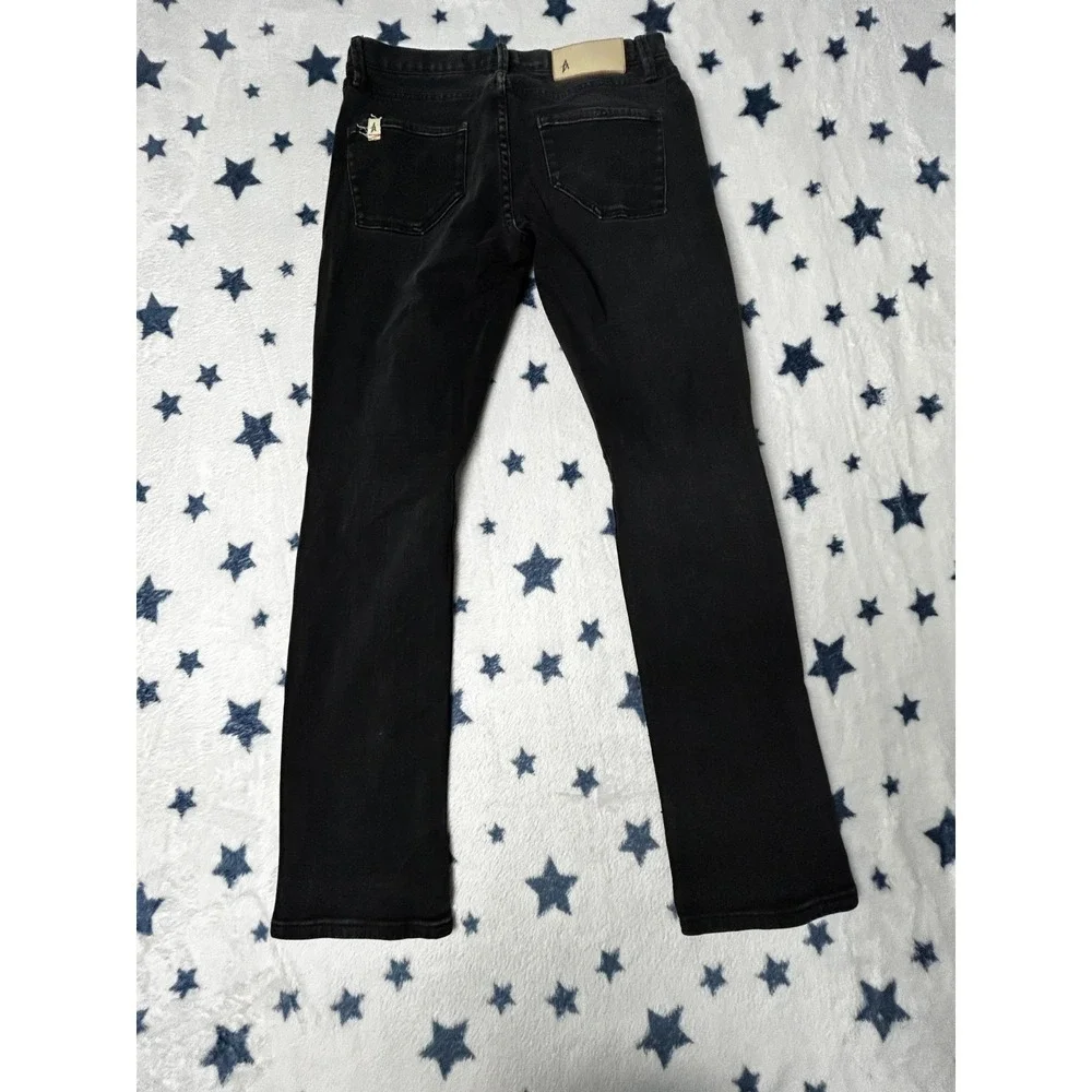 A. Reynolds Alameda Fit Mens Black Jeans 30x30 Straight Stretch Denim Pants